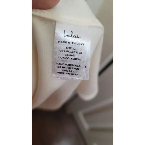 NWT! Lulus Mesmerized By You Cream Dotted Tulle Midi Dress - Picture 11 of 13